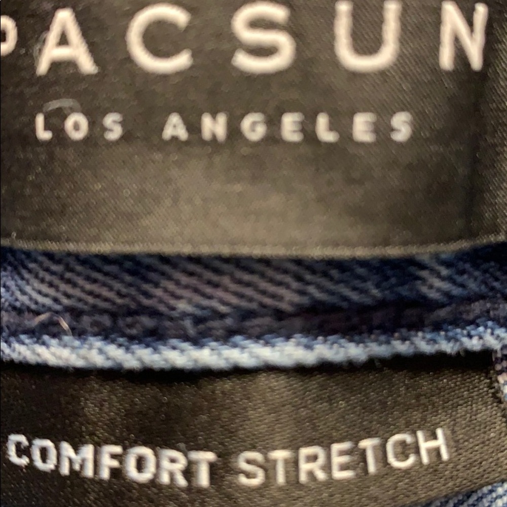 PACSUN stacked skinny blue jeans size 30x32. - Picture 7 of 10